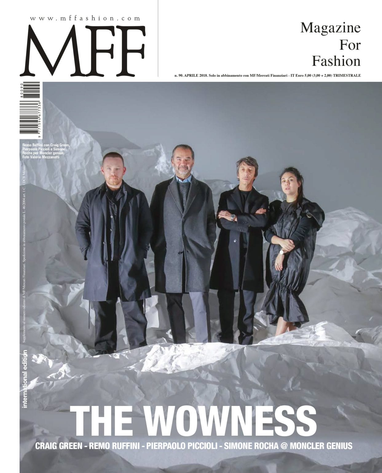 Craig Green, Remo Ruffini, Pier Paolo Piccioli, and Simone Rocha x Moncler Fashion Editorial Shooting, Cover Story for MFFashion. Photo by Valerio Mezzanotti
