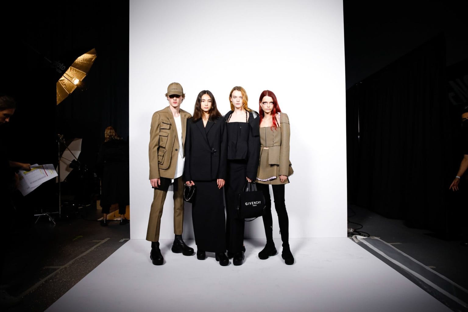 Givenchy show, Backstage, Spring Summer 2022, Paris Fashion Week