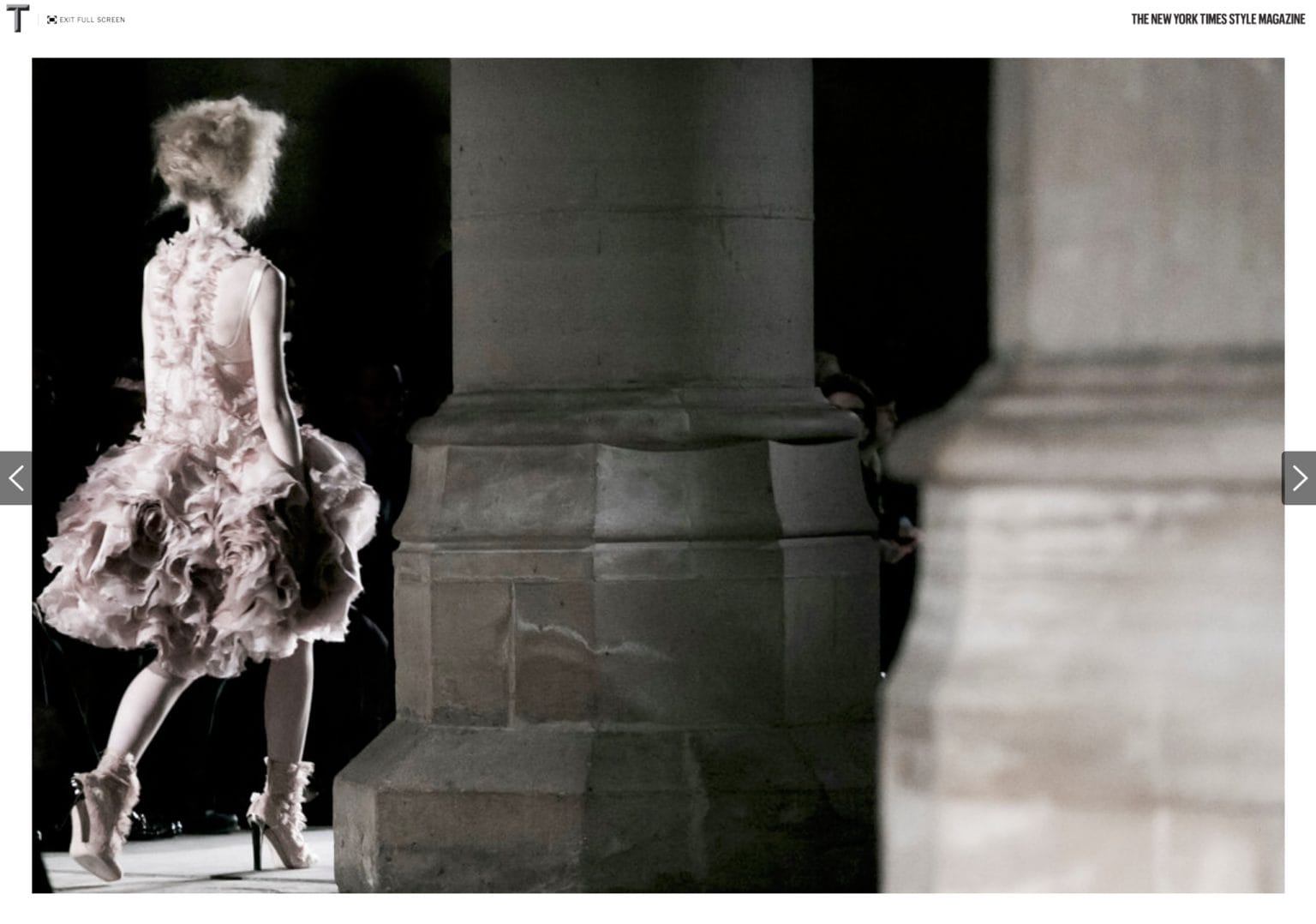 Alexander McQueen Fashion Show, Photo by Valerio Mezzanotti for The New York Times