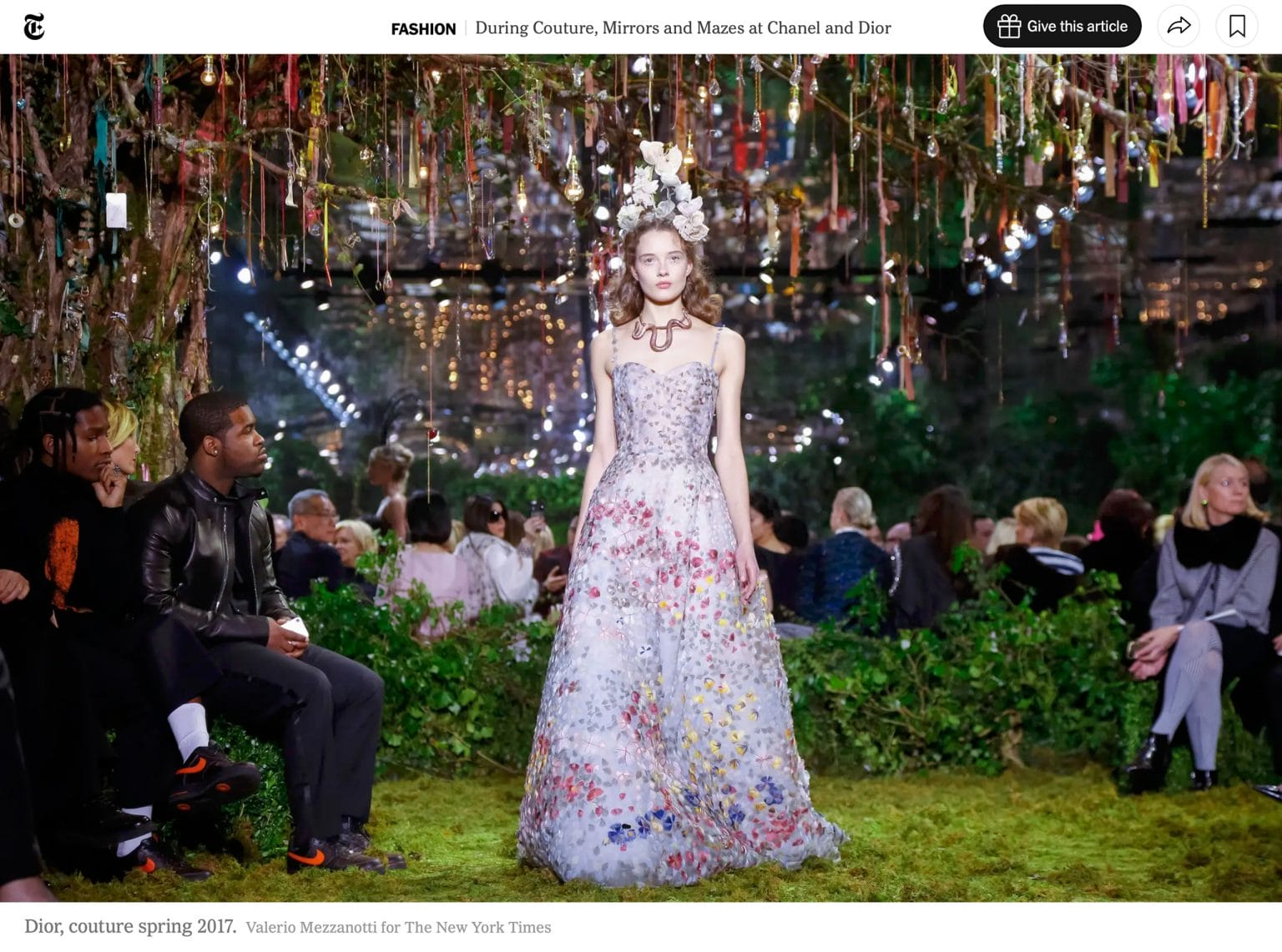Dior Fashion Show, Photo by Valerio Mezzanotti for The New York Times