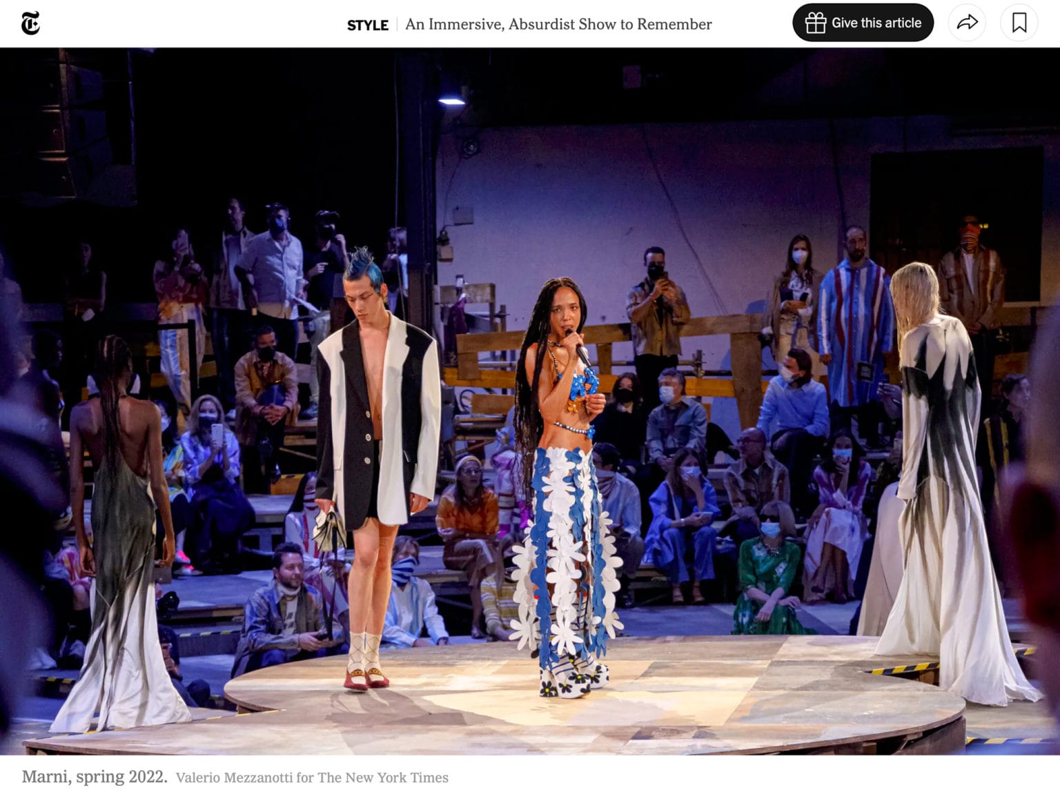 Marni Fashion Show, Photo by Valerio Mezzanotti for The New York Times