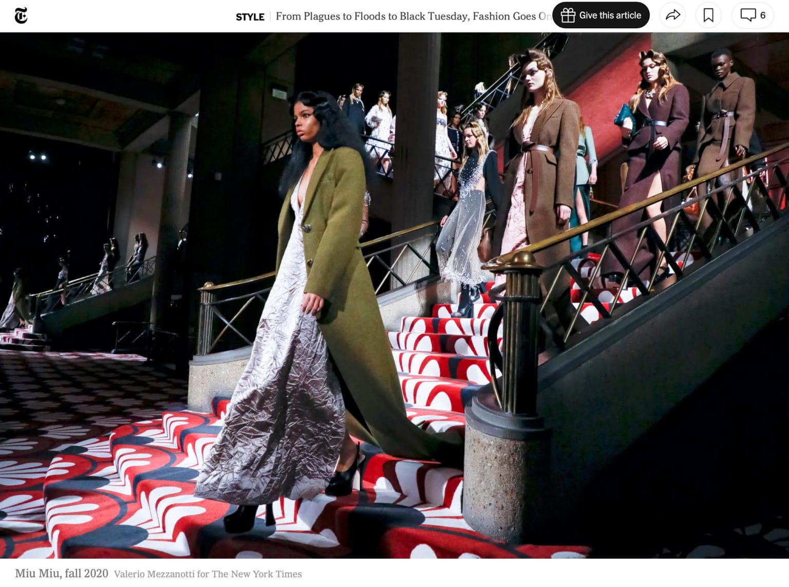 Miu Miu Fashion Show, Photo by Valerio Mezzanotti for The New York Times