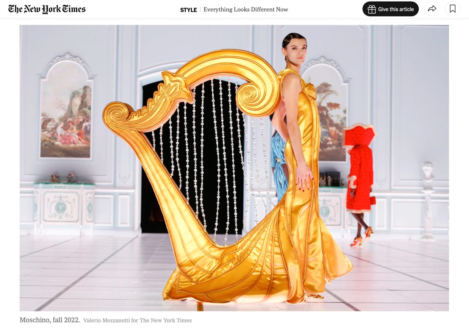Moschino Fashion Show, Photo by Valerio Mezzanotti for The New York Times