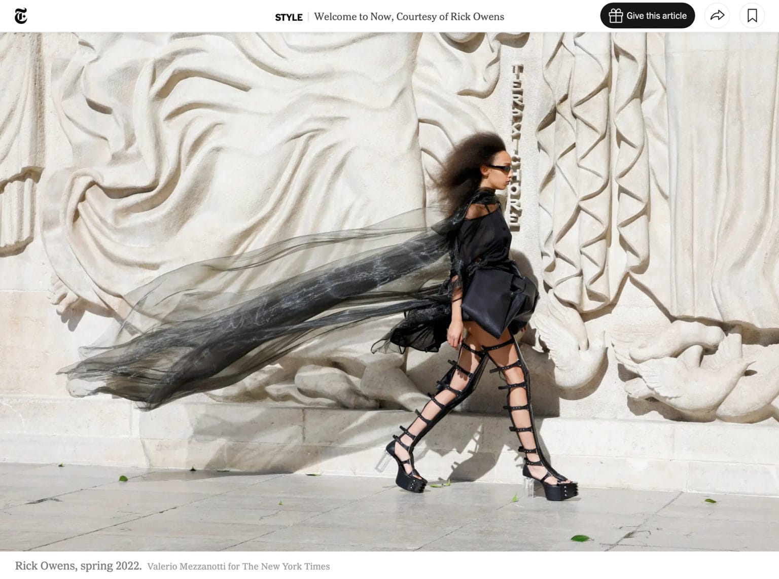 Rick Owens Fashion Show, Photo by Valerio Mezzanotti for The New York Times
