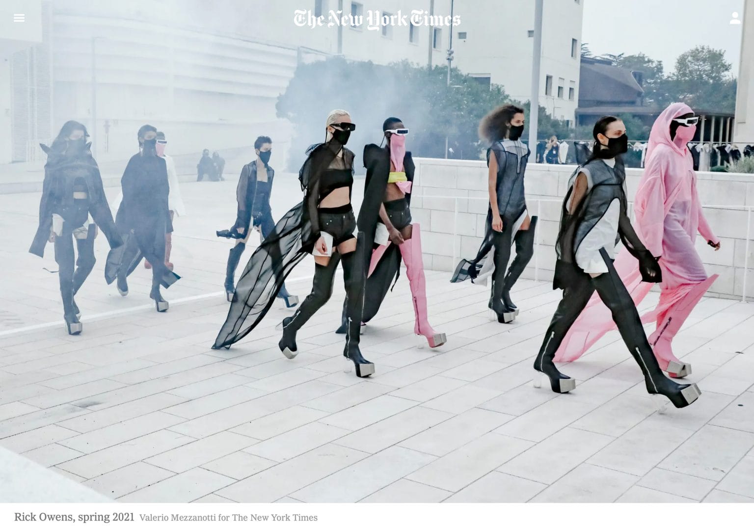 Rick Owens Fashion Show, Photo By Valerio Mezzanotti For The New York Times