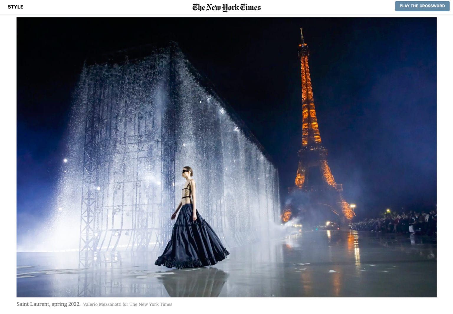 Saint Laurent Fashion Show, Photo by Valerio Mezzanotti for The New York Times